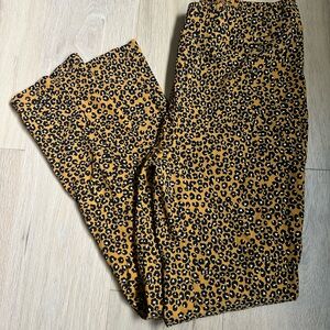 Who What Wear Mustard Leopard Print Leggings